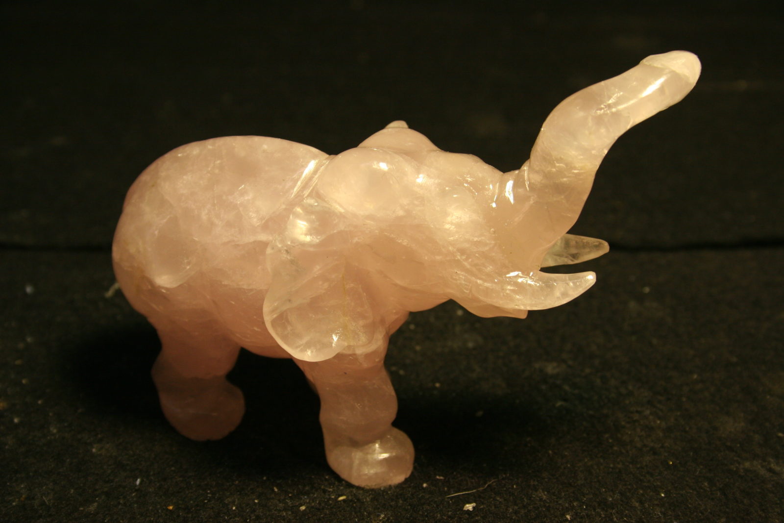 pink glass elephant ornament