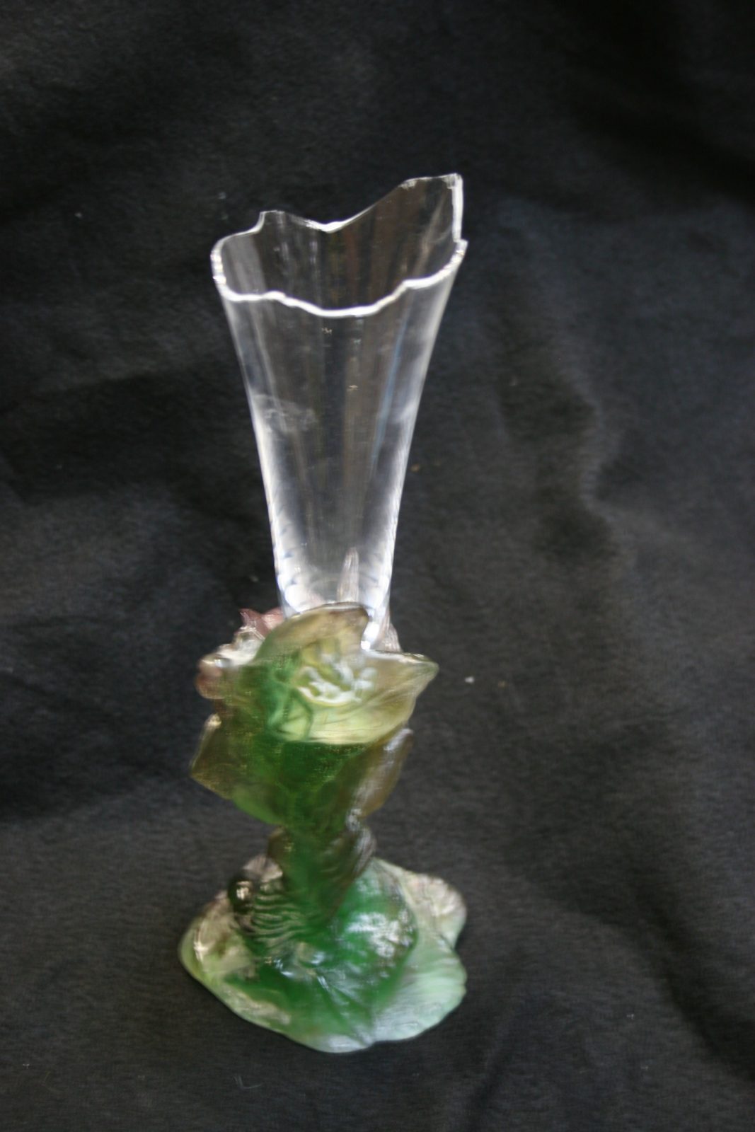 crystal repair broken glass Daum Nancy vase Bruening Glass Works